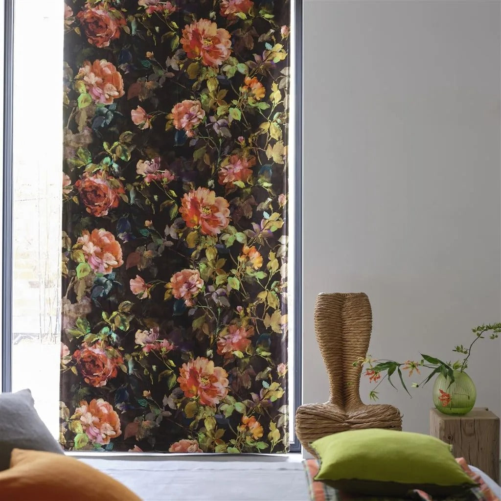 Gertrude Rose Sepia Room Fabric
