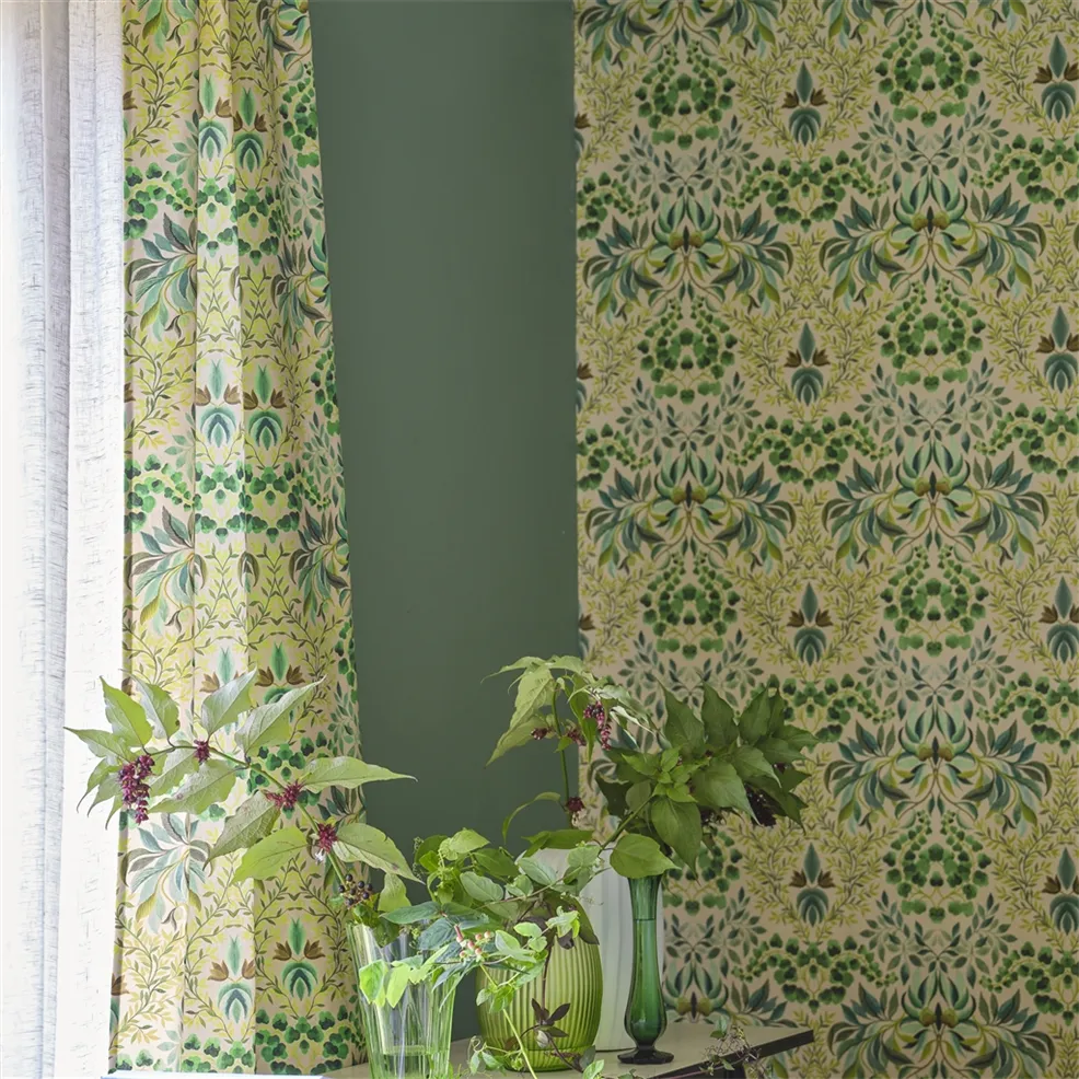 Karakusa Emerald Room Fabric