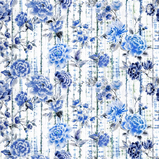 Kyoto Flower Indigo Fabric