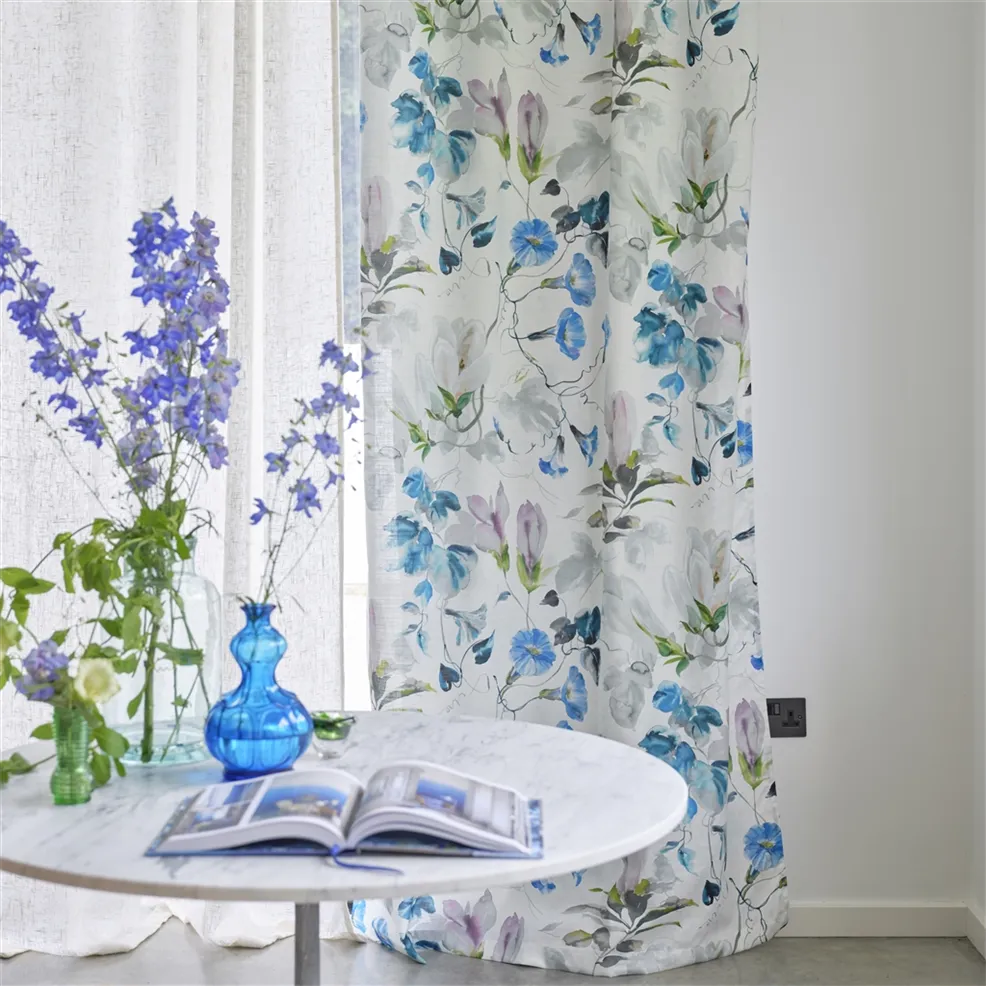 Japanese Magnolia Cobalt Room Fabric