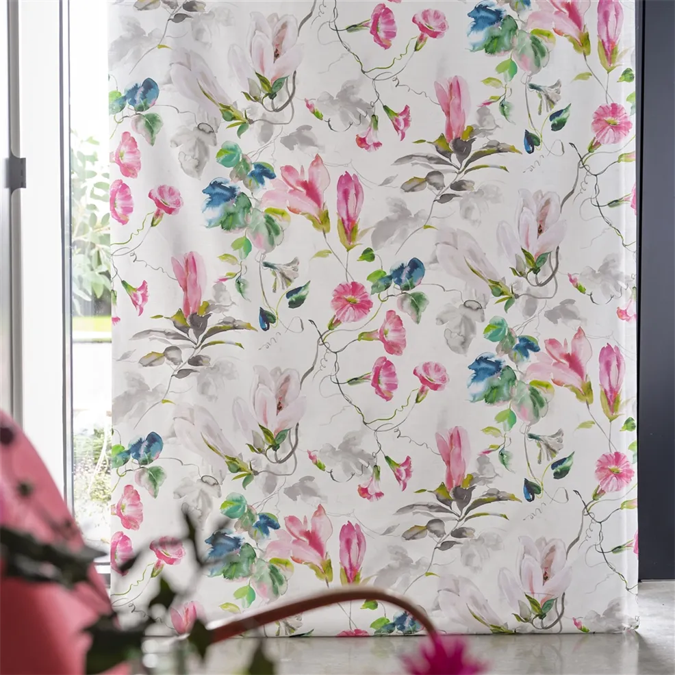 Japanese Magnolia Fuchsia Room Fabric