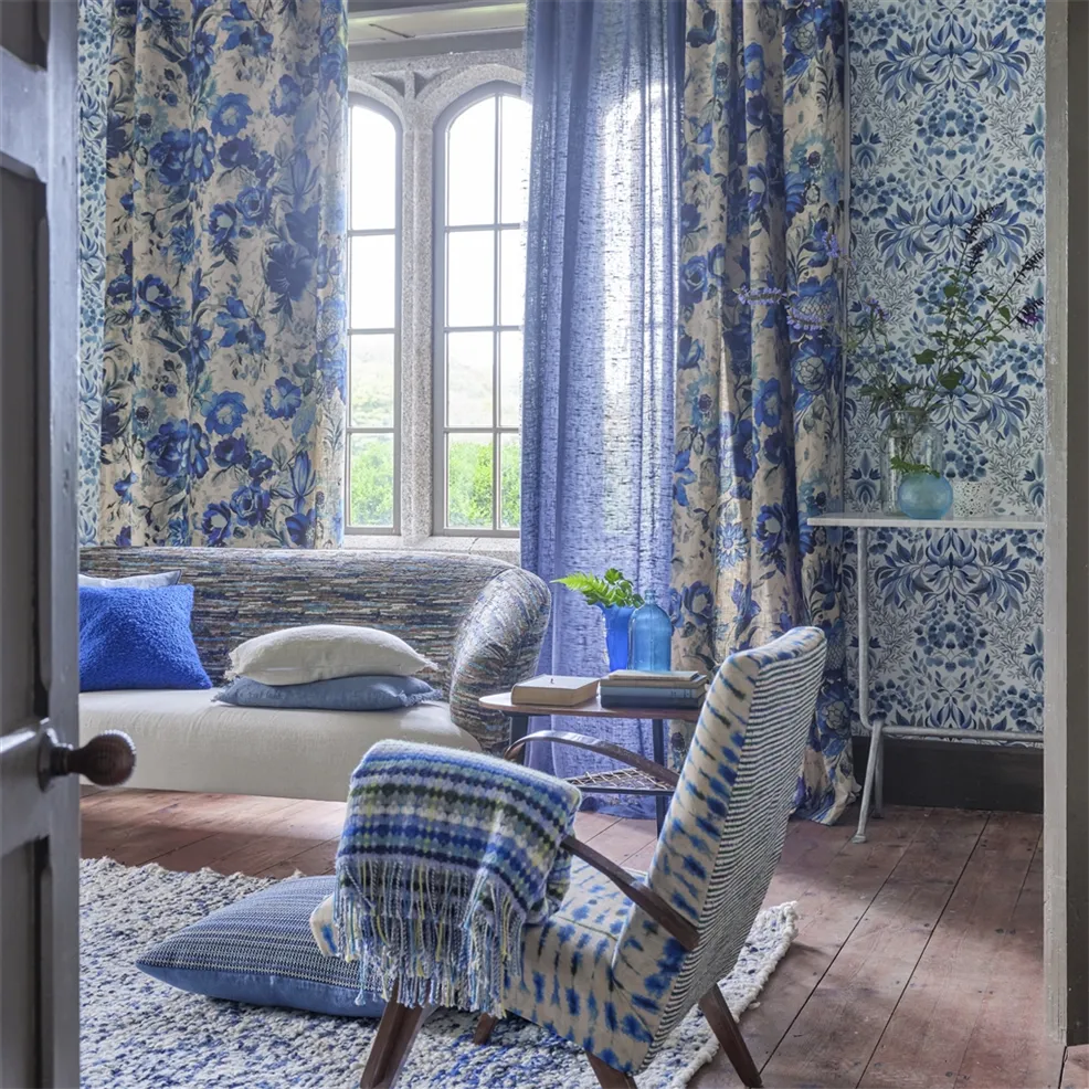 Hirigana Indigo Room Fabric