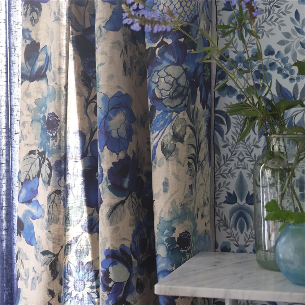 Hirigana Indigo Room Fabric