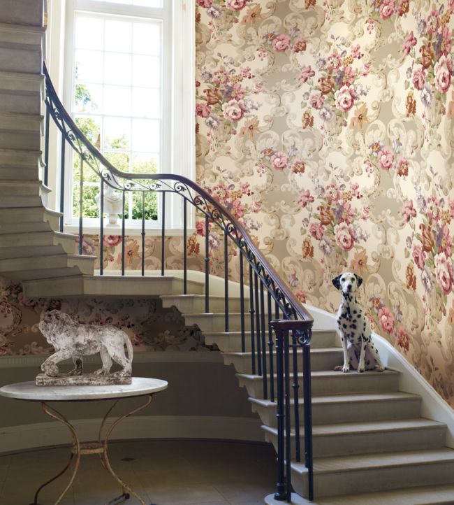 Floral Rococo Wallpaper