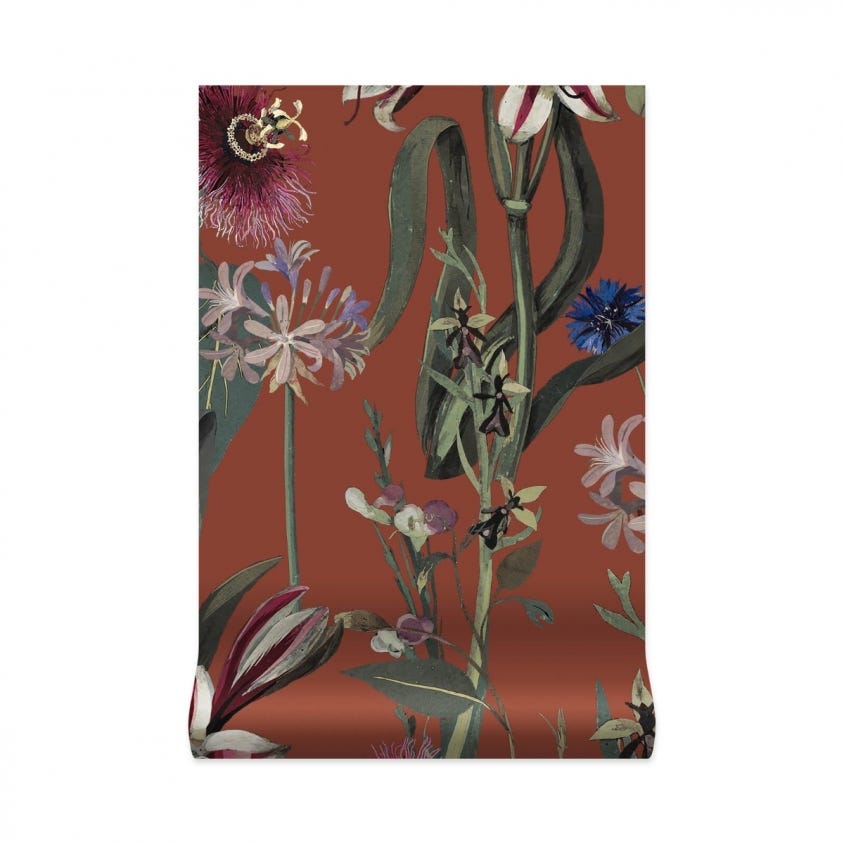 FLORA DELANICA Wallpaper - Clay - House of Hackney
