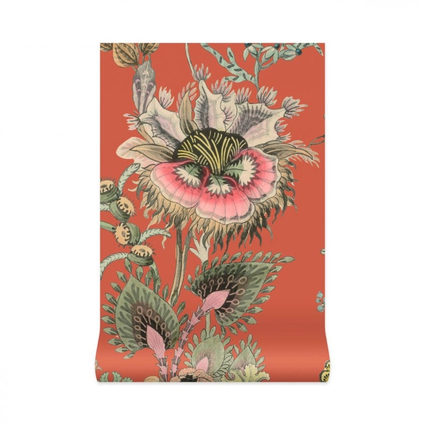 FLORA FANTASIA Wallpaper - Amber - House of Hackney