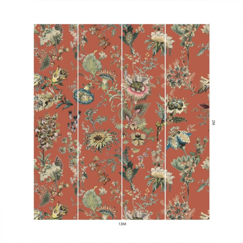 FLORA FANTASIA Wallpaper - Amber - House of Hackney