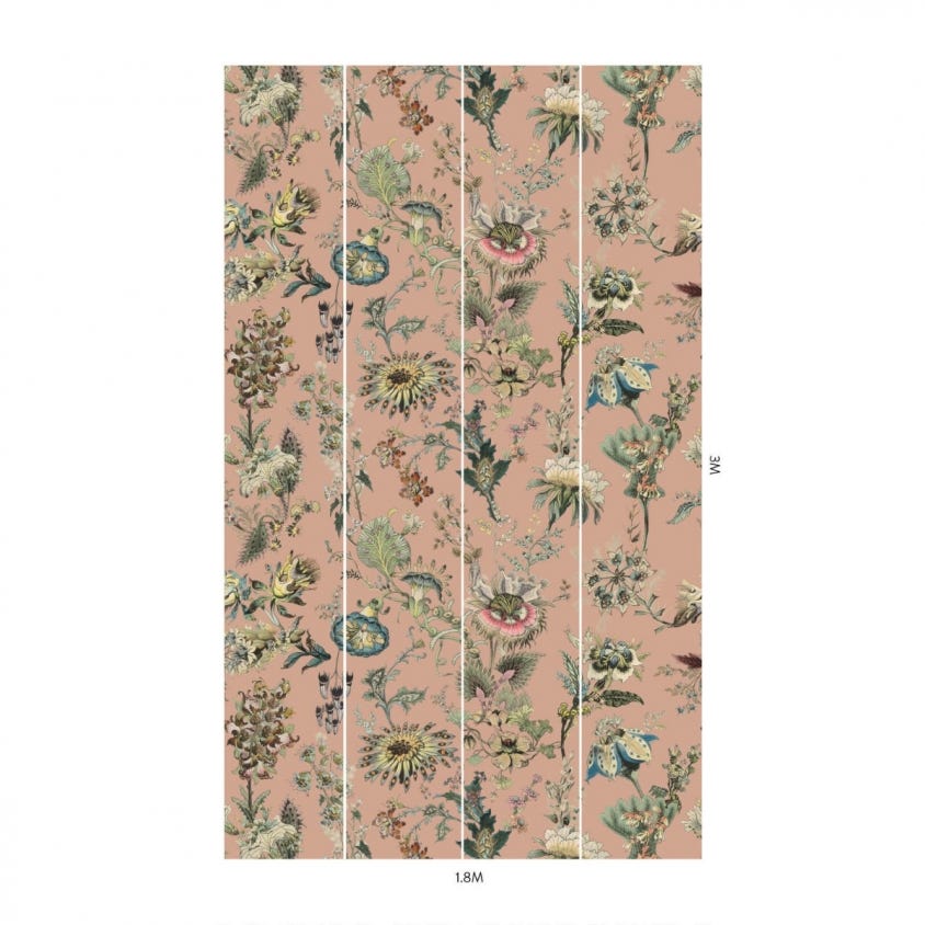 FLORA FANTASIA Wallpaper - Bisque-Pink - House of Hackney