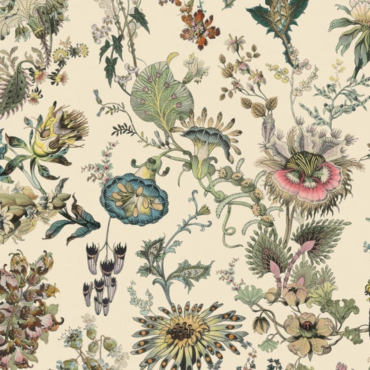 FLORA FANTASIA Wallpaper - Ecru - House of Hackney
