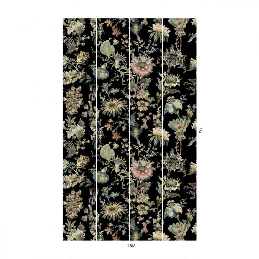 FLORA FANTASIA Wallpaper - Noir - House of Hackney