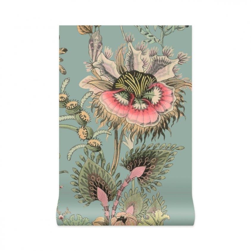 FLORA FANTASIA Wallpaper - Sky - Blue - House of Hackney