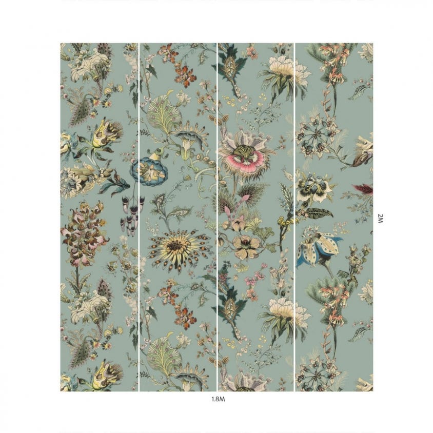 FLORA FANTASIA Wallpaper - Sky - Blue - House of Hackney