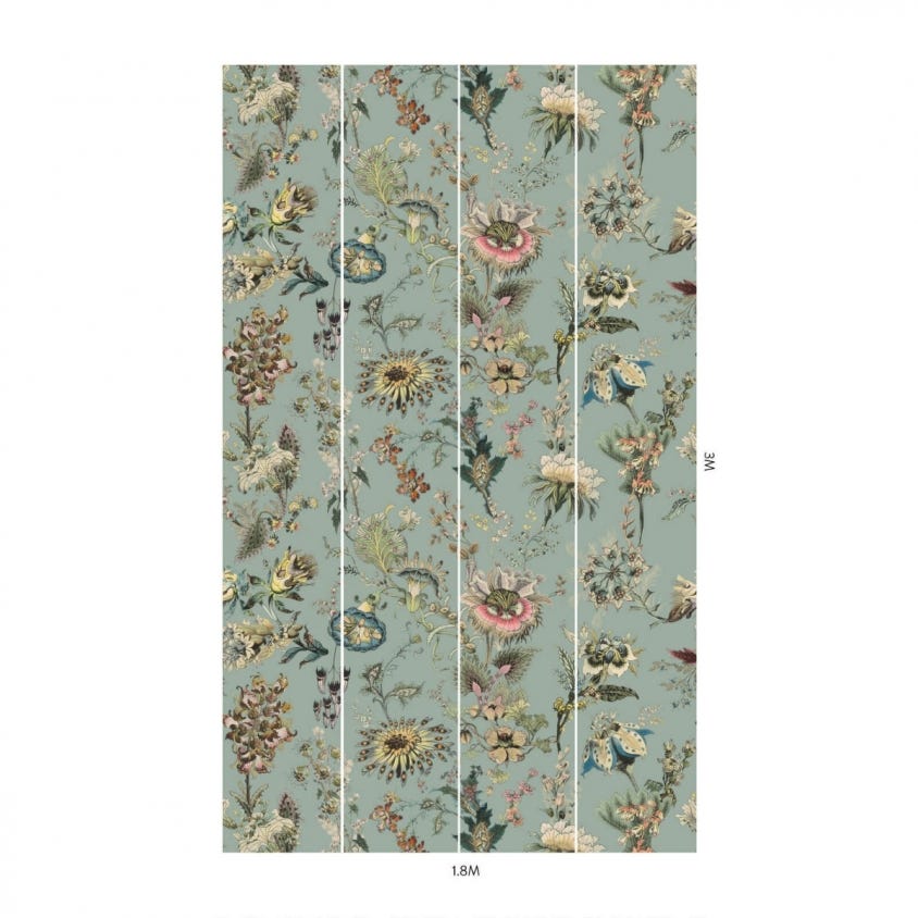 FLORA FANTASIA Wallpaper - Sky - Blue - House of Hackney