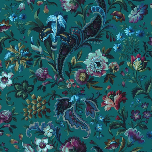 FLORIKA Wallpaper - Petrol - House of Hackney