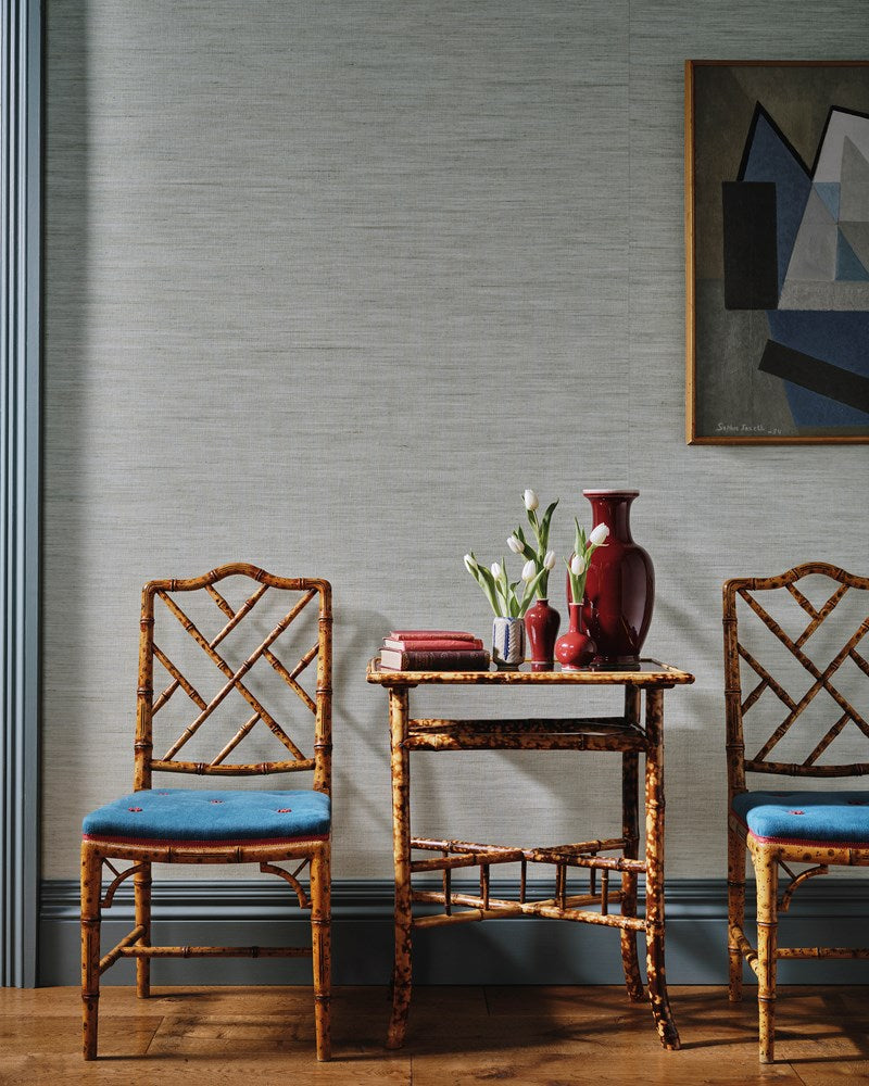Fabienne Wallcovering Wallpaper - Old Blue - Colefax & Fowler