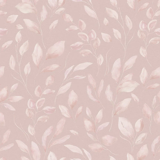 Fallen Foliage Wallpaper - French Pink - Lucie Annabel