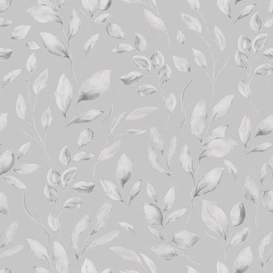 Fallen Foliage Wallpaper - Moon Grey - Lucie Annabel