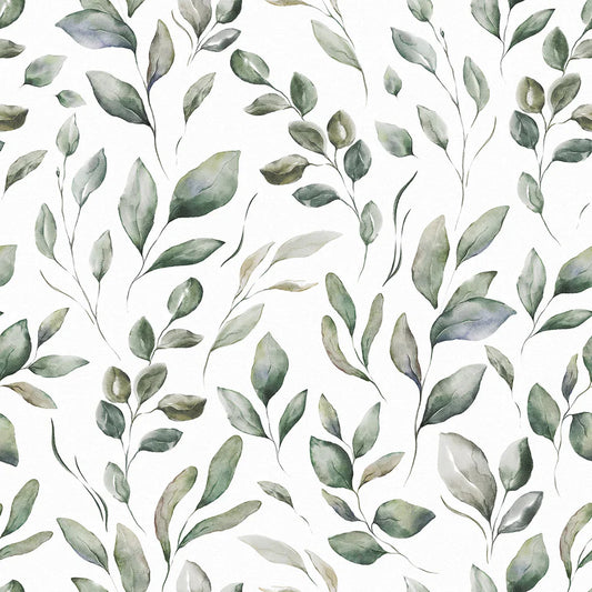 Fallen Foliage Wallpaper - Rustic Green - Lucie Annabel