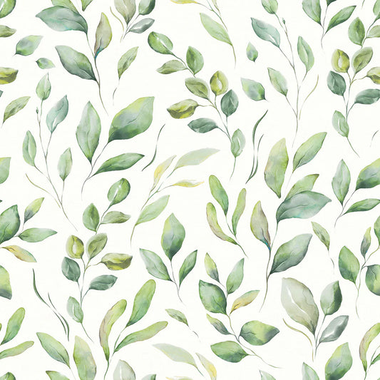 Fallen Foliage Wallpaper - Spring Green - Lucie Annabel