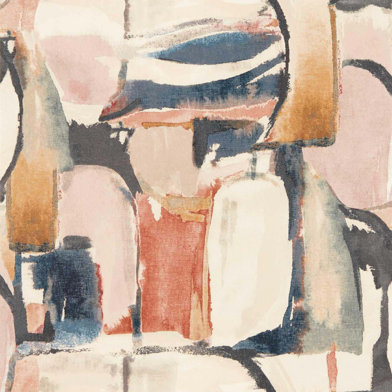 Figura Wallpaper - Midnight/Spice - Clarke & Clarke