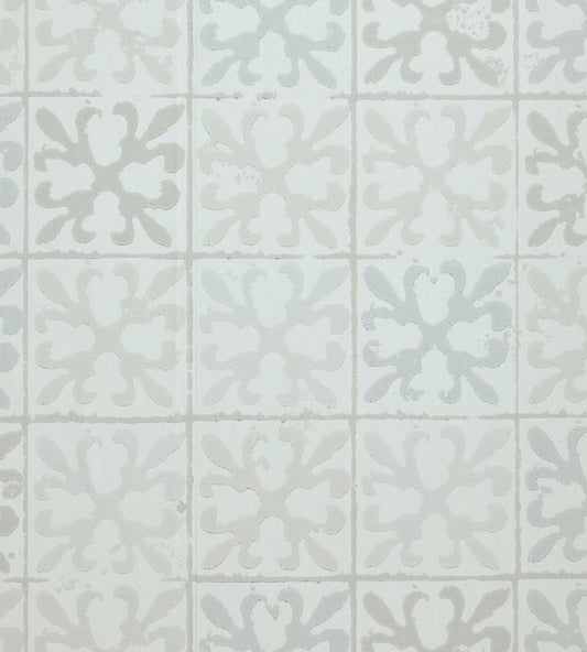 Fleur De Lys Tile Wallpaper - Vintage Grey - BG1600202 - Barneby Gates