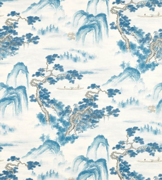 Floating Mountains Wallpaper - Indigo - ZHIW312984 - Zoffany