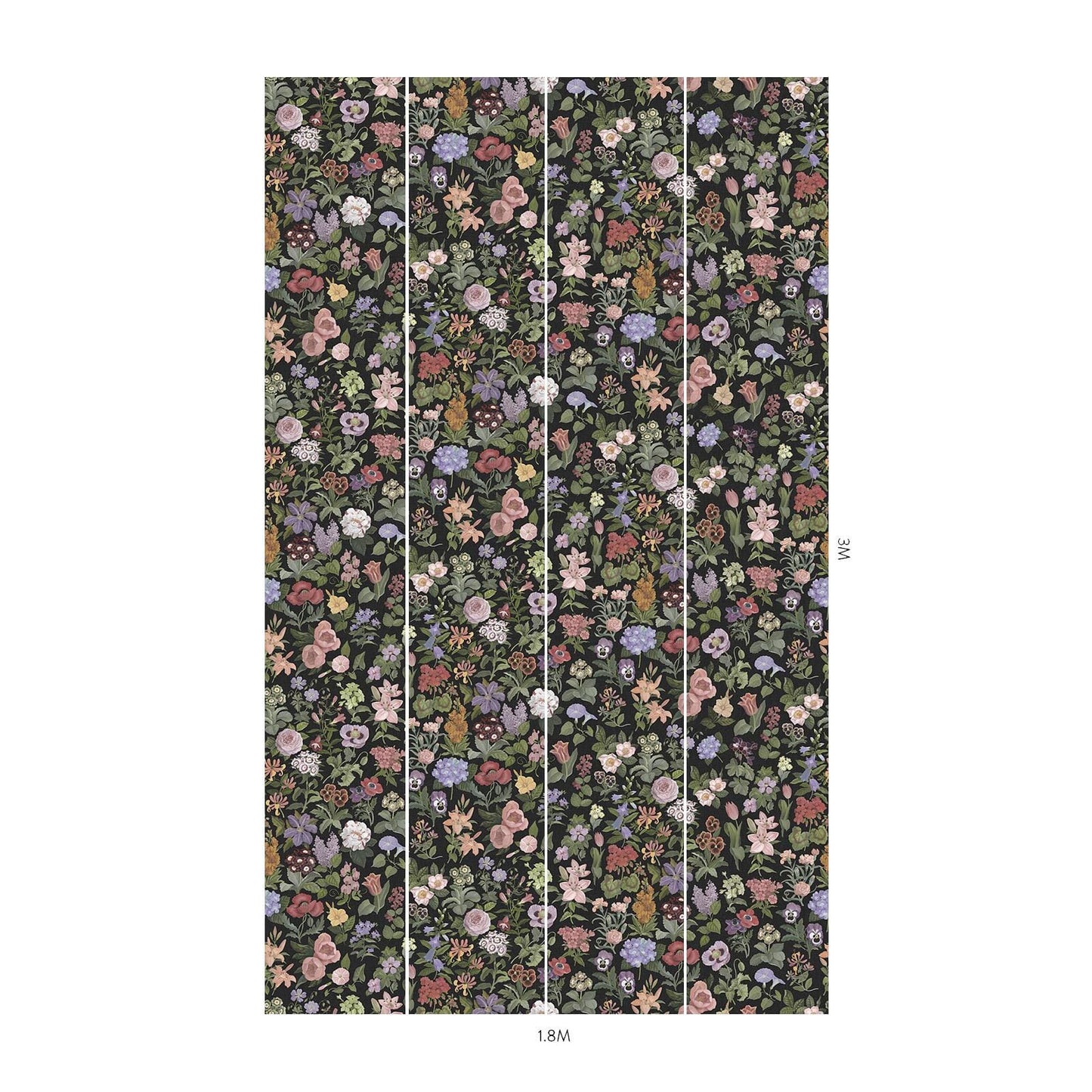 Floralia Wallpaper - Noir - House of Hackney