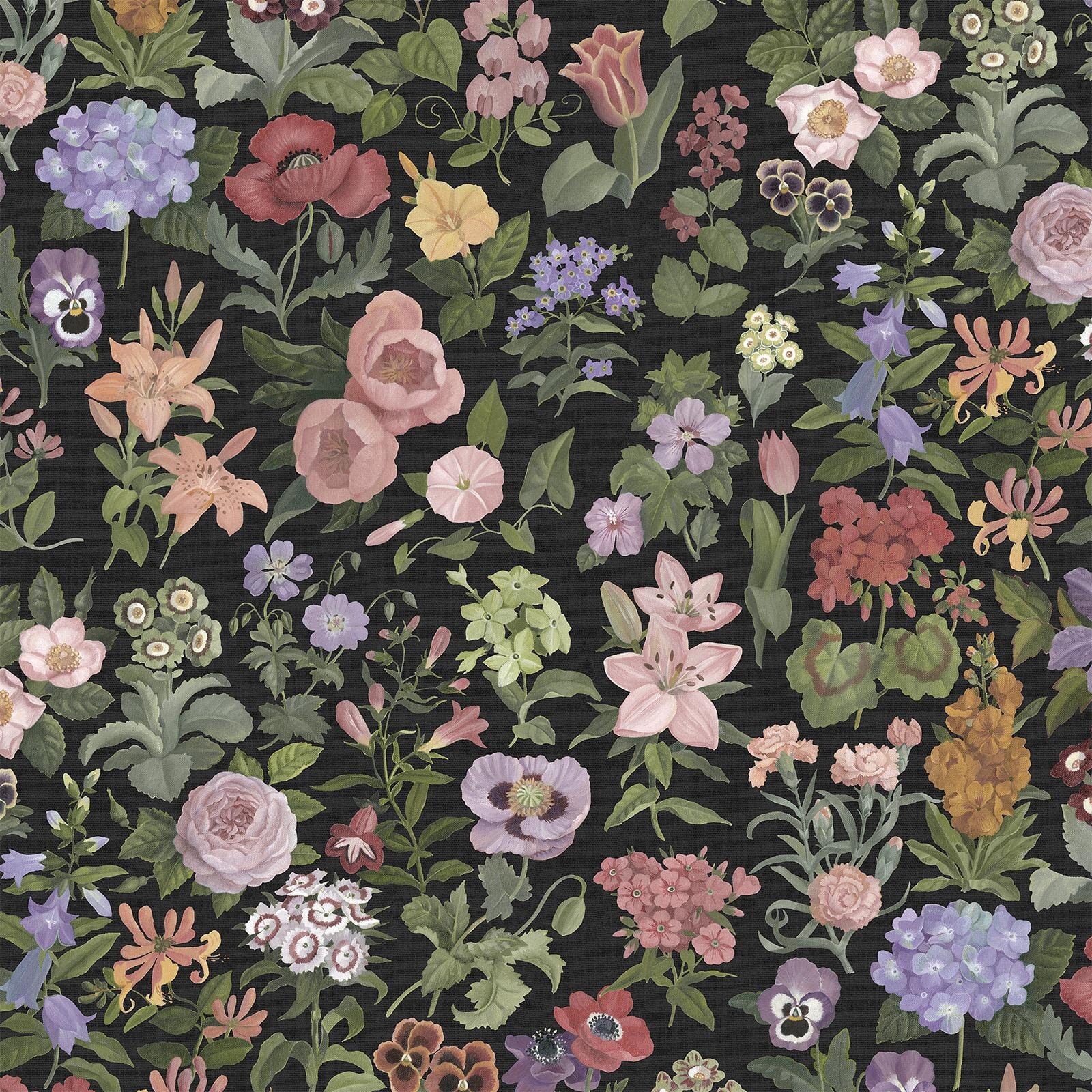 Floralia Wallpaper - Noir - House of Hackney