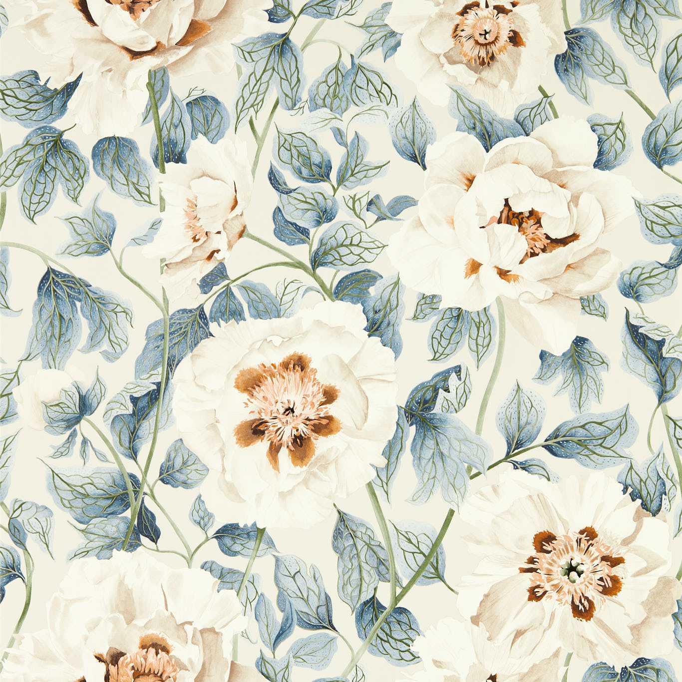 Florent Wallpaper - Sailcloth/Celestial/Clay - HC4W113016 - Harlequin