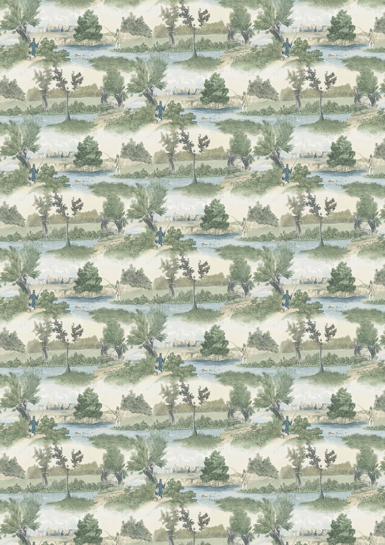 Fly Fishing Wallpaper - Green
