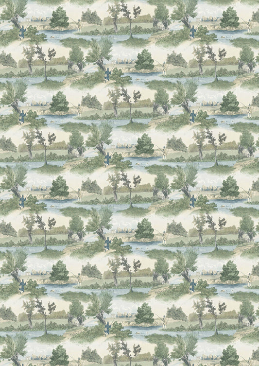 Fly Fishing Wallpaper - Green