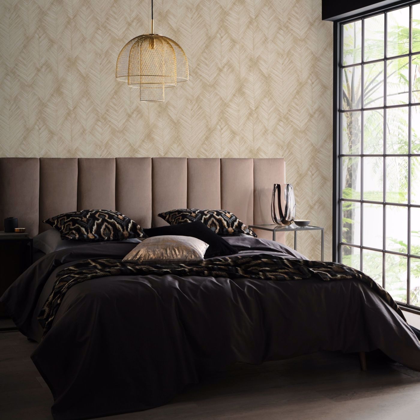 Folius Wallpaper - Sahara - Clarke & Clarke
