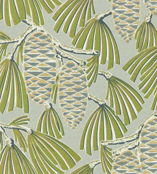Foxley Wallpaper - Fern Stone - HSAW112126 - Harlequin