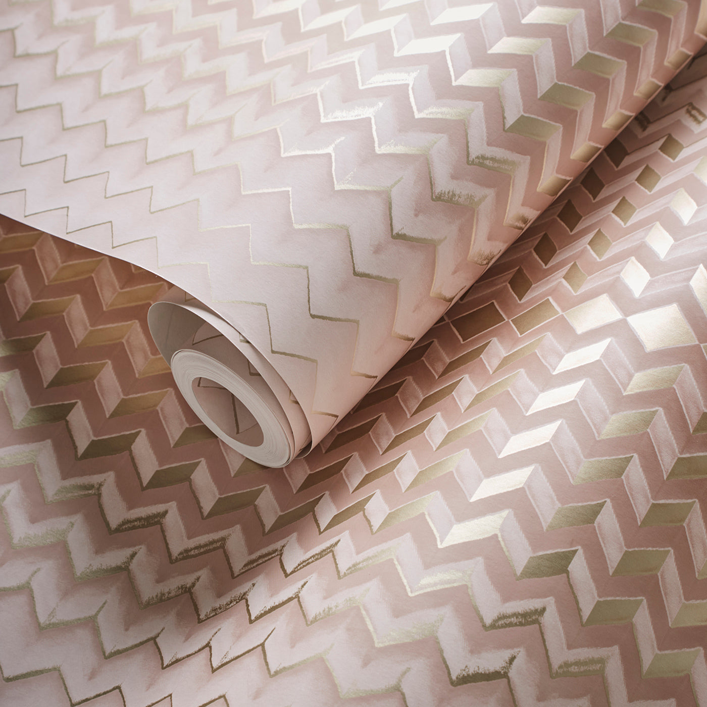 Fragment Wallpaper - Blush/Gold - Clarke & Clarke
