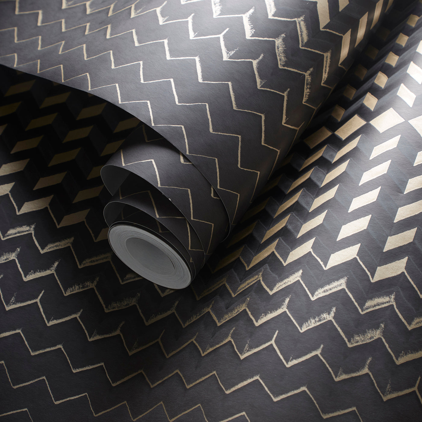Fragment Wallpaper - Charcoal/Gold - Clarke & Clarke