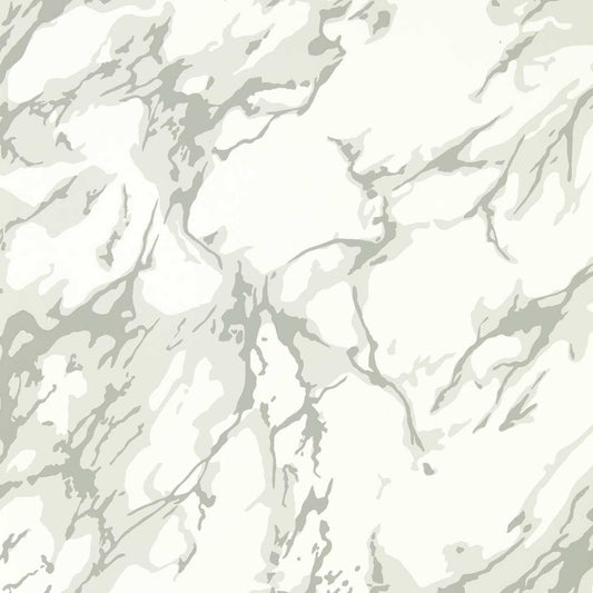French Marble Wallpaper - Empire Grey / Perfect White - ZCOT313026 - Zoffany