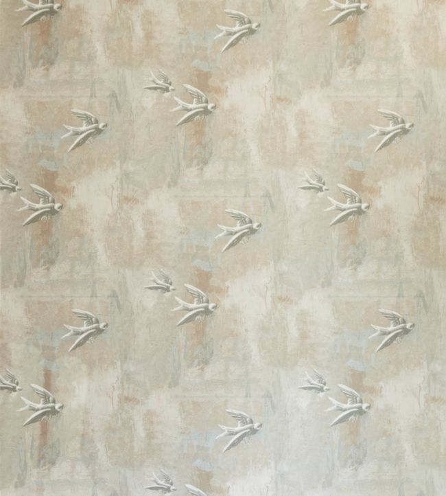 Fresco Birds Wallpaper - Natural - BG0700-101 - Barneby Gates