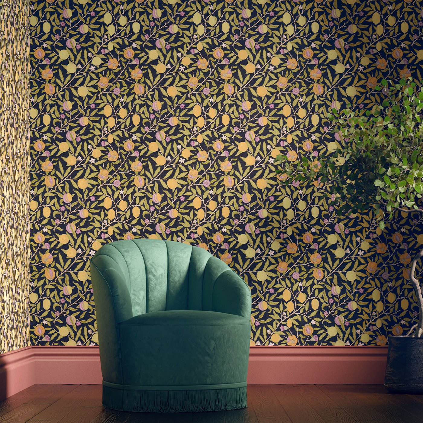 Fruit Wallpaper - Twilight - 510019 - Morris & Co