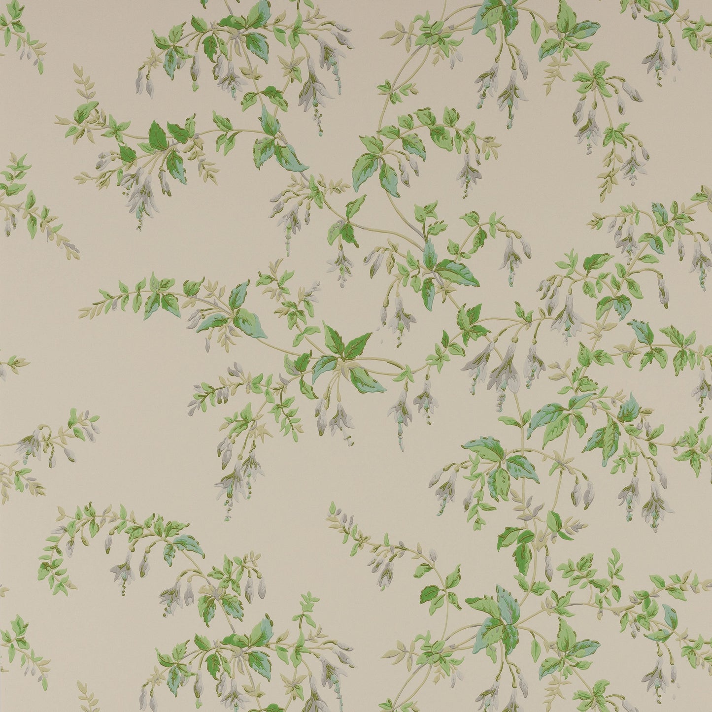 Fuchsia Wallpaper - Grey/Green - Colefax & Fowler