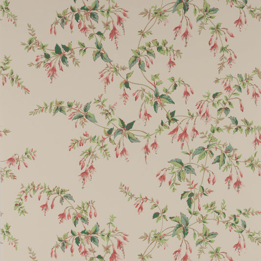 Fuchsia Wallpaper - Pink/Green - Colefax & Fowler