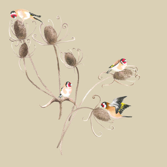 Goldfinch Fabric - Birch - Petronella Hall