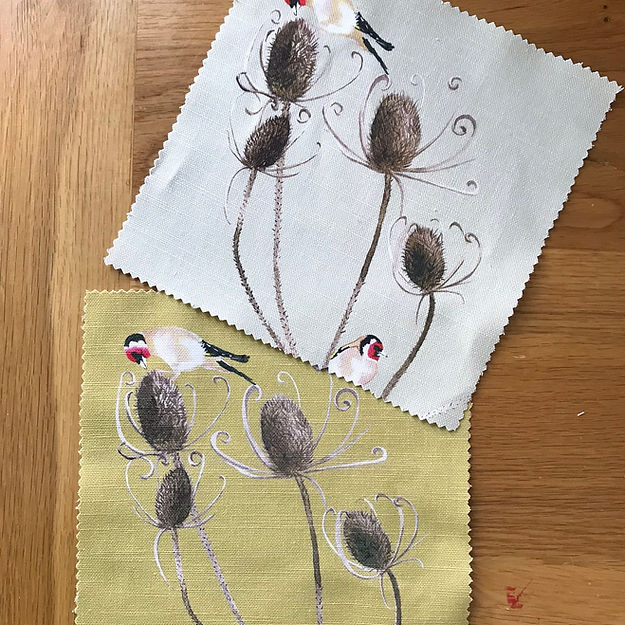 Goldfinch Fabric - Birch - Petronella Hall