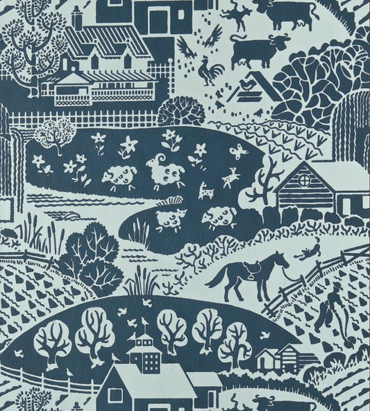 Gable Wallpaper - Hague Blue - 5405 - Farrow & Ball