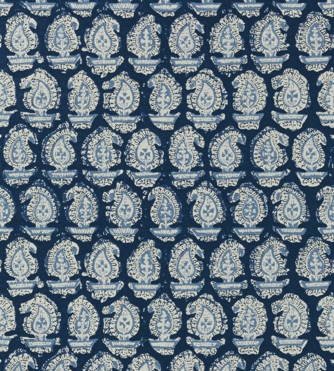 Gada Paisley Wallpaper - Navy - AT78787 - Anna French