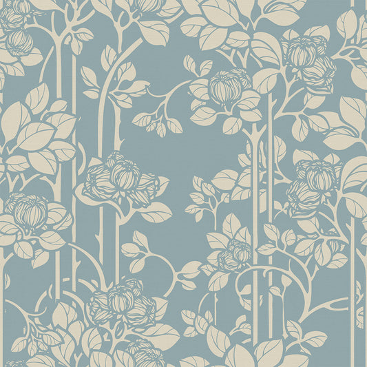 Garden Trellis Wallpaper - Mineral & Vintage Cream - Lucie Annabel