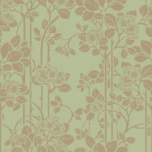 Garden Trellis Wallpaper - Olive & Gold - Lucie Annabel