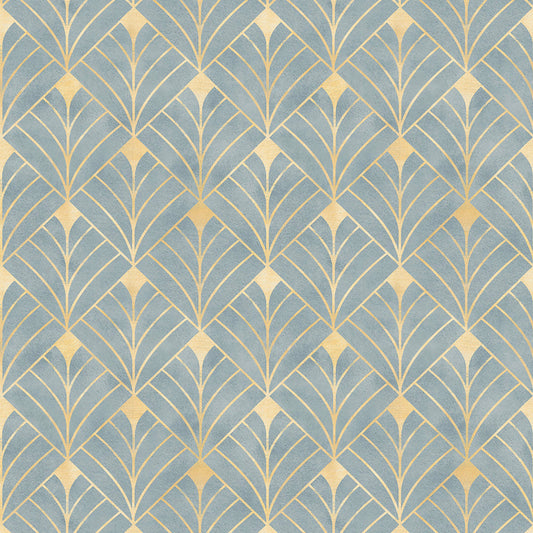 Gatsby Wallpaper - Mineral & Vintage Gold - Lucie Annabel