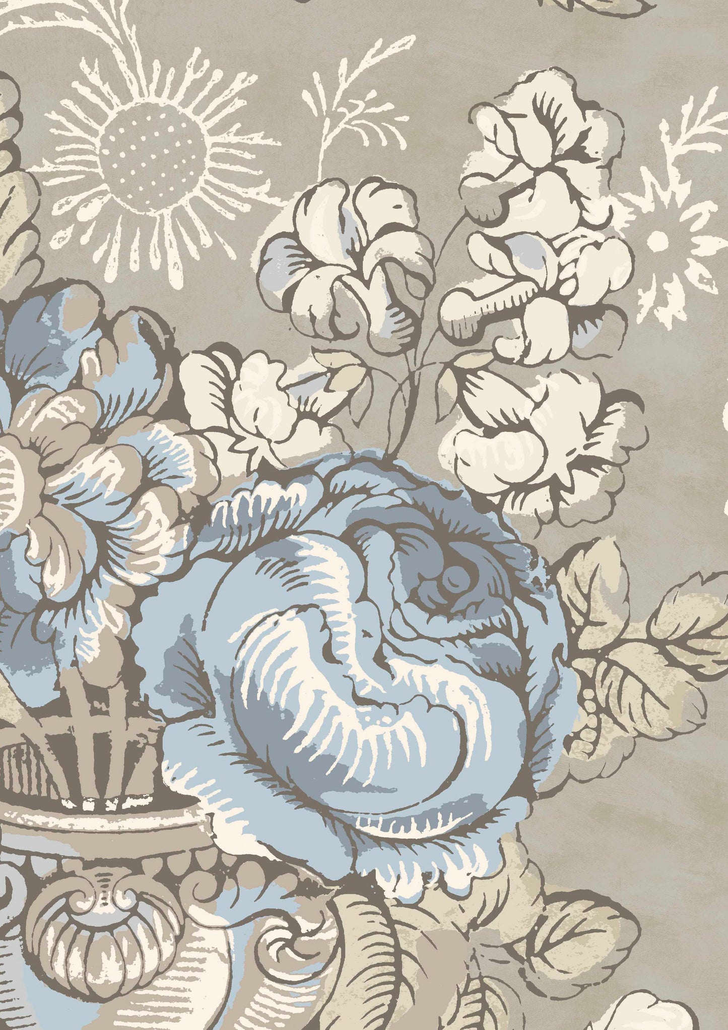 Georgia Wallpaper - Blue Oyster