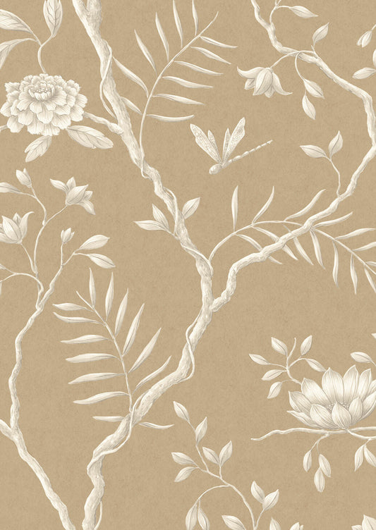 Jasper Peony Wallpaper - Ginger