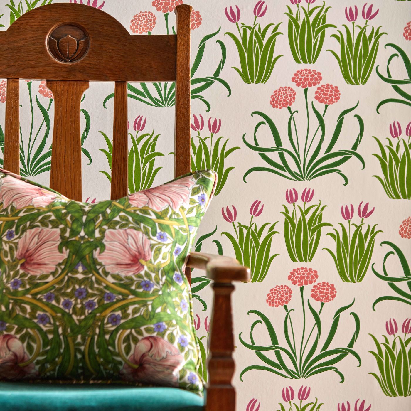 Glade Wallpaper - Tulip Fields - 217342 - Morris & Co